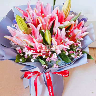 蚌埠6支香水百合，全家幸福快乐