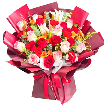 蚌埠22朵玫瑰百合，追求真爱幸福